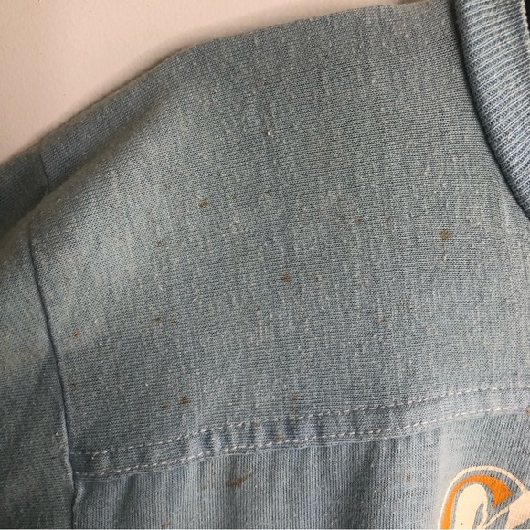 VINTAGE | COLLEGIATE PACIFIC Camp Omega Football Jersey Blue Size Large - Picture 6 of 11